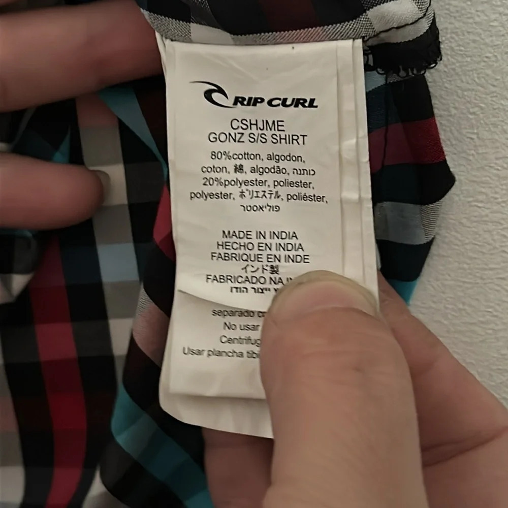 🔥🔥Rip Curl Men's Gonz Check Short Sleeve Woven - Picture 5 of 5